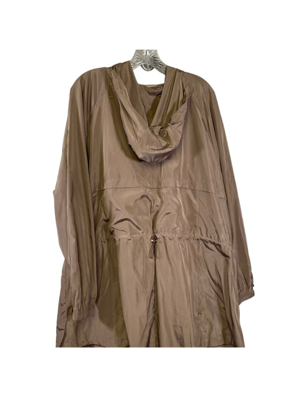 Perch By Blu Pepper Womens Hooded Taupe Lightweight Jacket 3XL Polyester Full Zi - Picture 2 of 7
